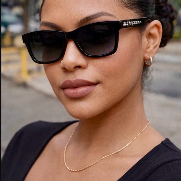 Swarovski Black Sunglasses with Crystal Accents - Picture 12 of 12